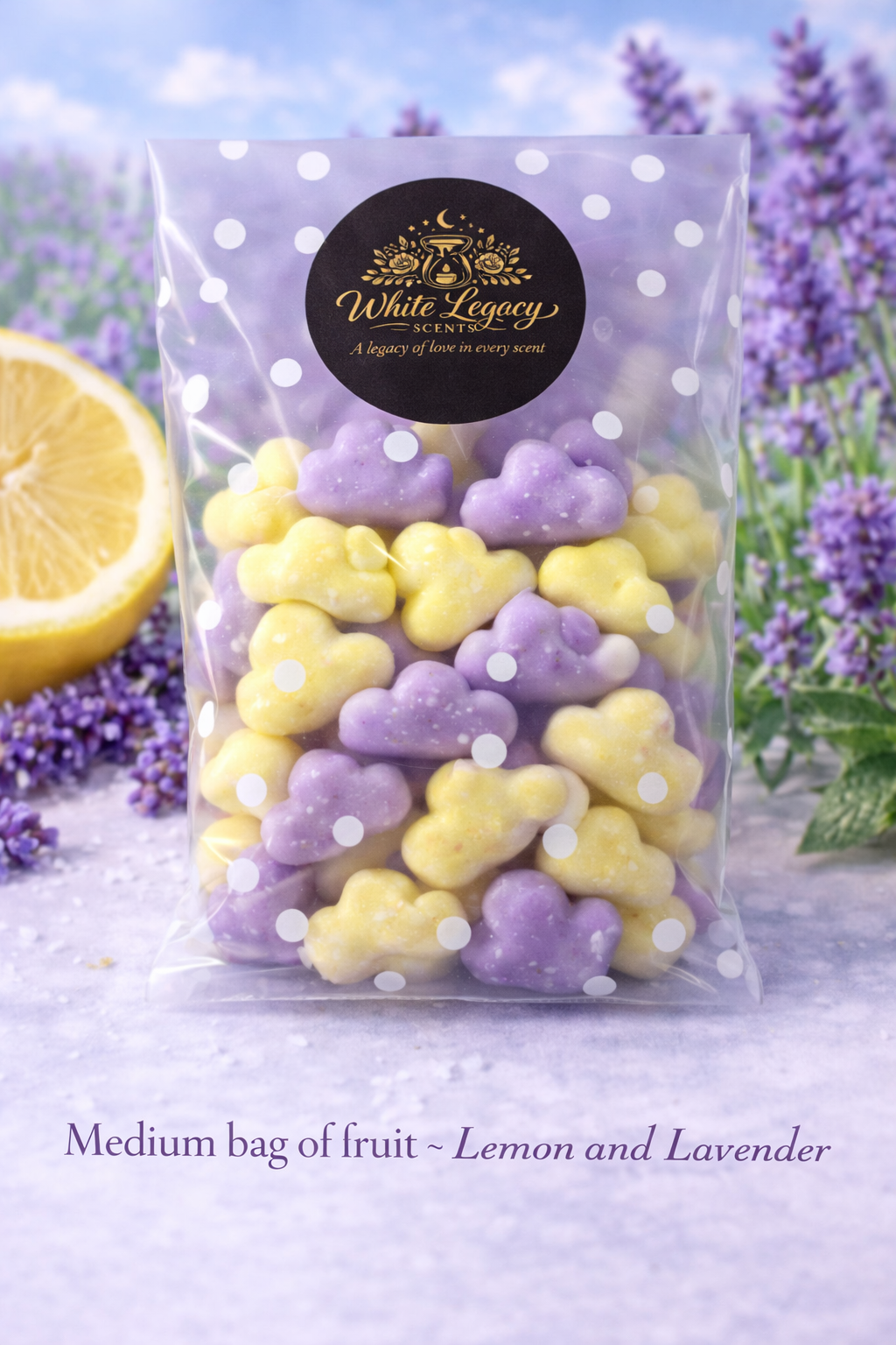 Lemon & Lavender Clouds In A Medium Bag