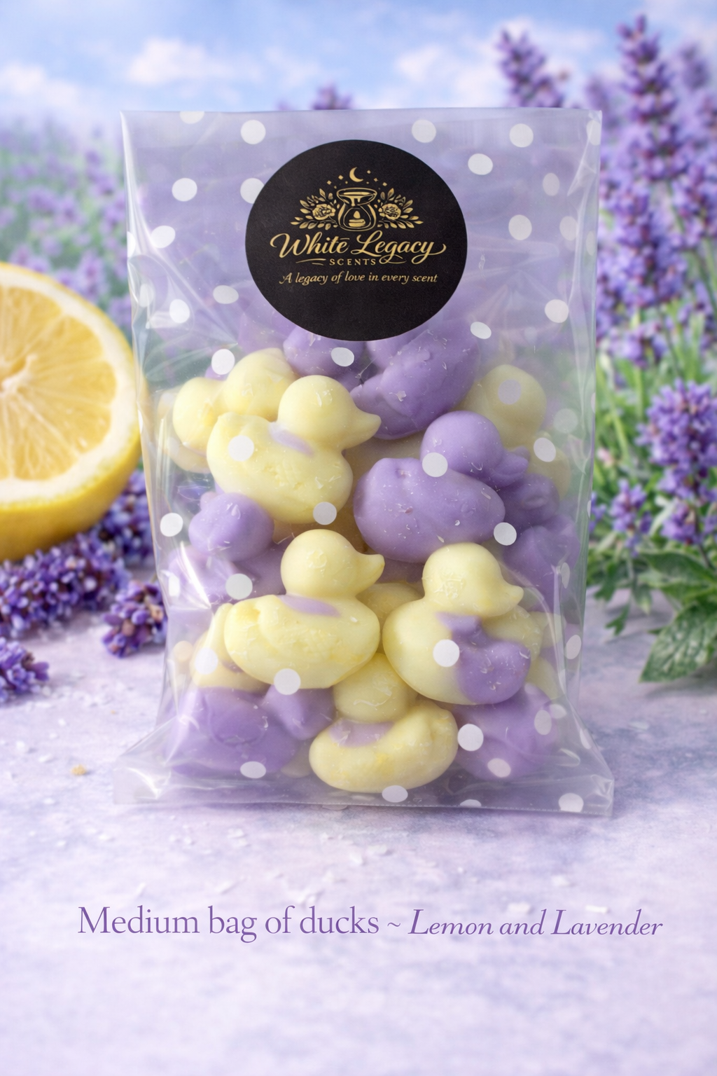 Lemon & Lavender Ducks In A Medium Bag