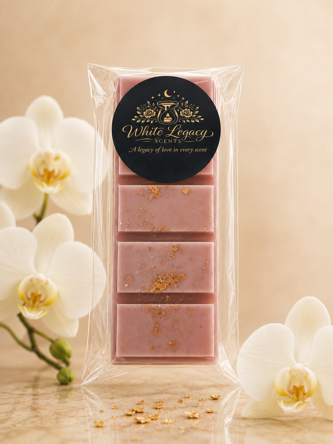 Leonora Golden Orchid Large Snap Bar