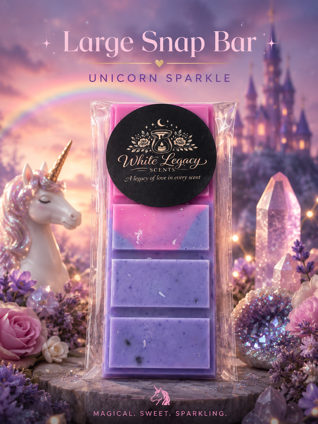 Unicorn Sparkle Large Snap Bar