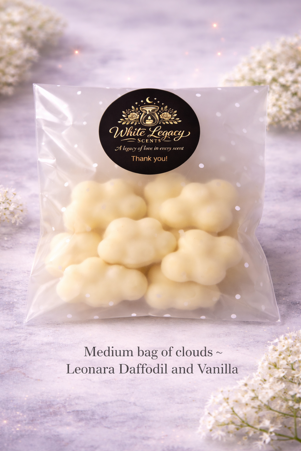 Leonora Daffodil & Vanilla Clouds In A Medium Bag