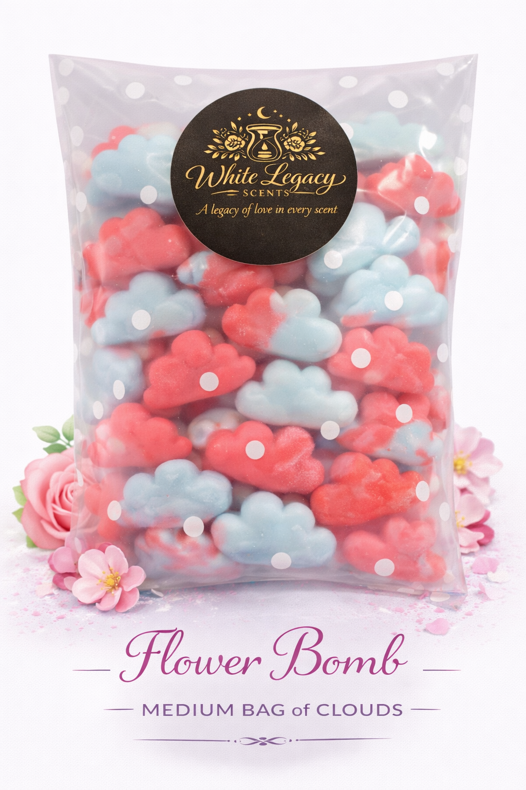 Flower Bomb Clouds In A Medium Bag