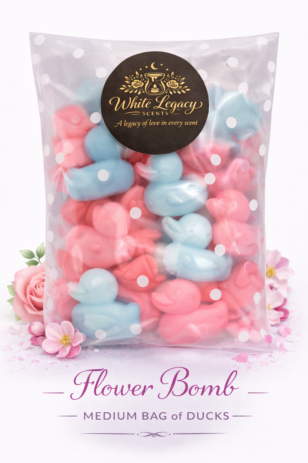 Flower Bomb Ducks In A Medium Bag