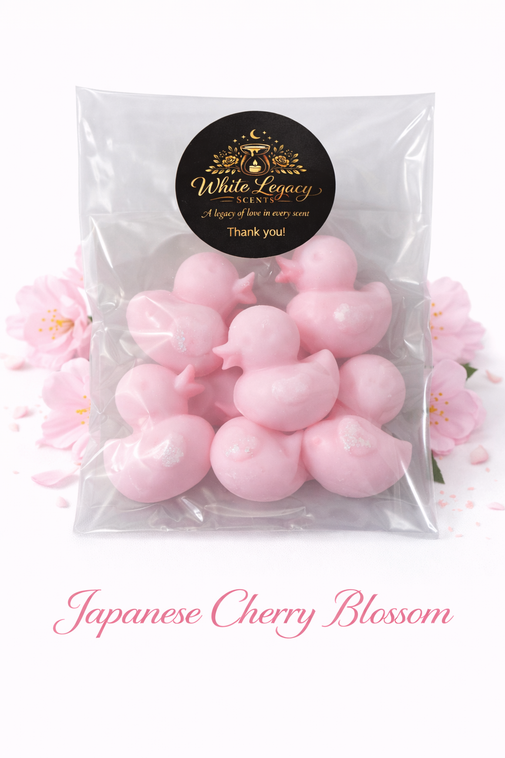 Japanese Cherry Blossom Ducks In A Medium Bag