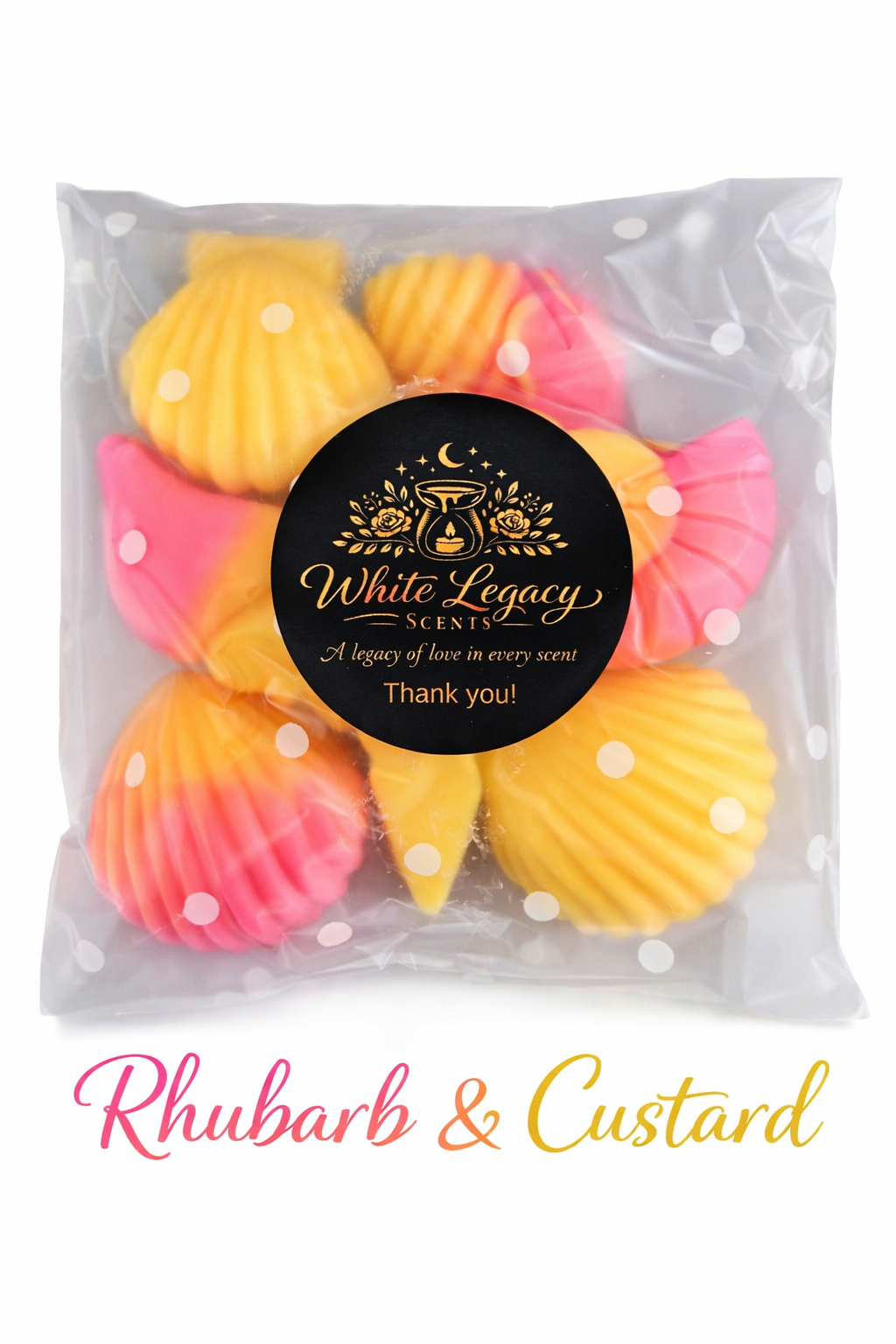 Rhubarb & Custard Medium Bag Sea Shells