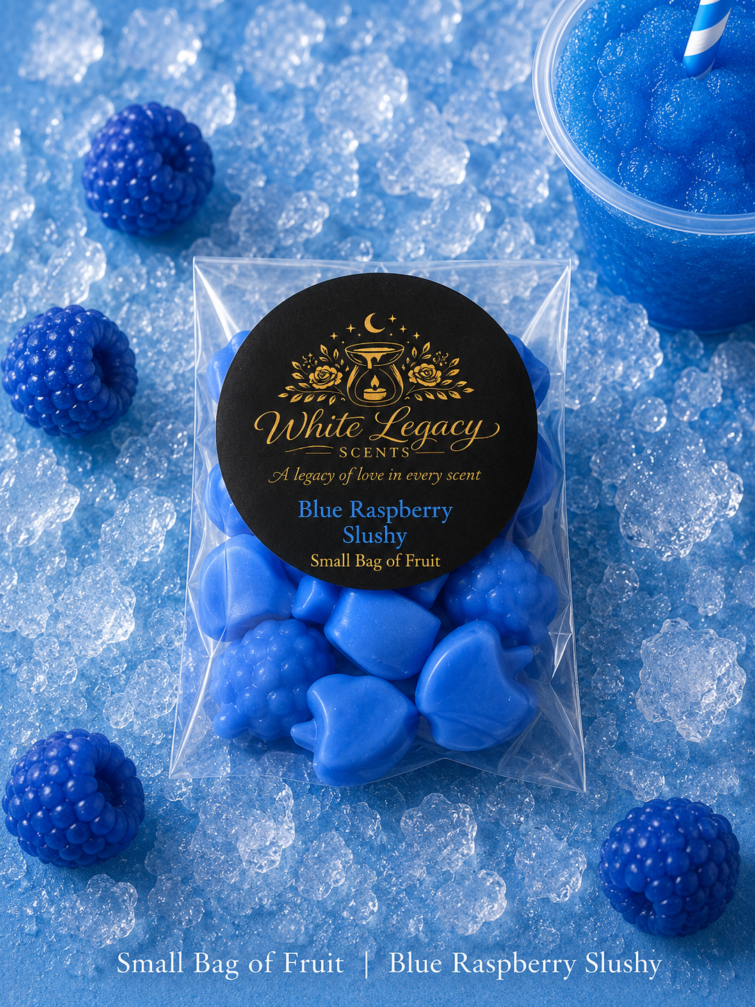 Blue Raspberry Slushy Small Bag Of Fruits