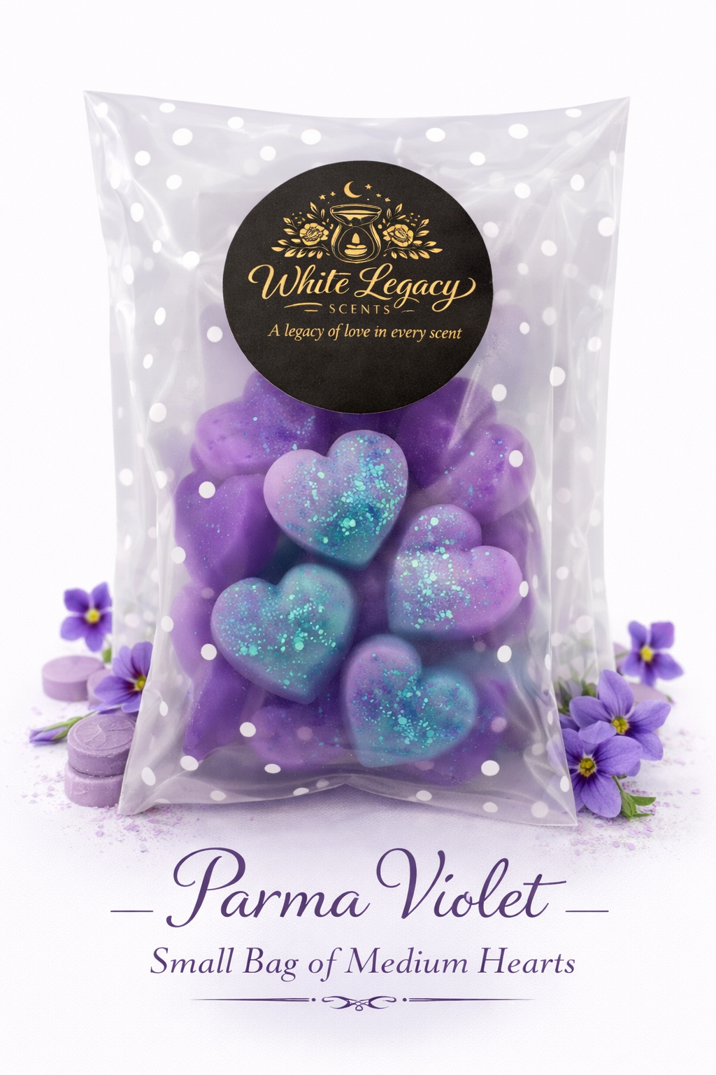 Parma Violet Medium Bag Of Medium Hearts