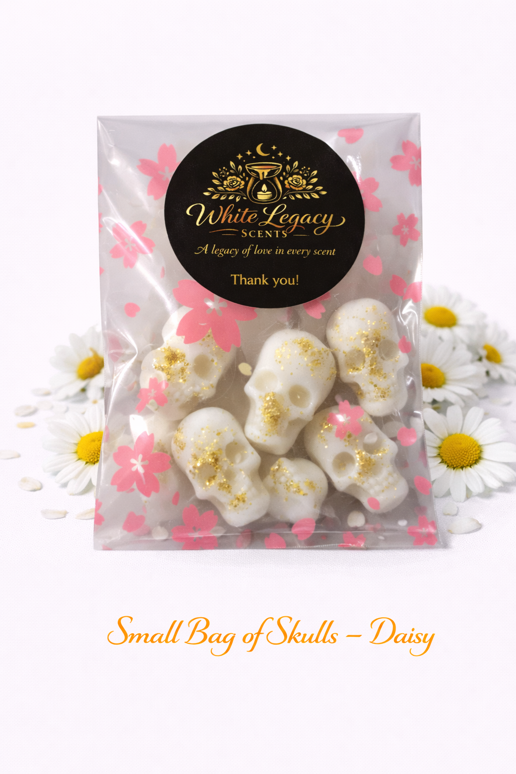 Daisy Skulls In A Small Bag