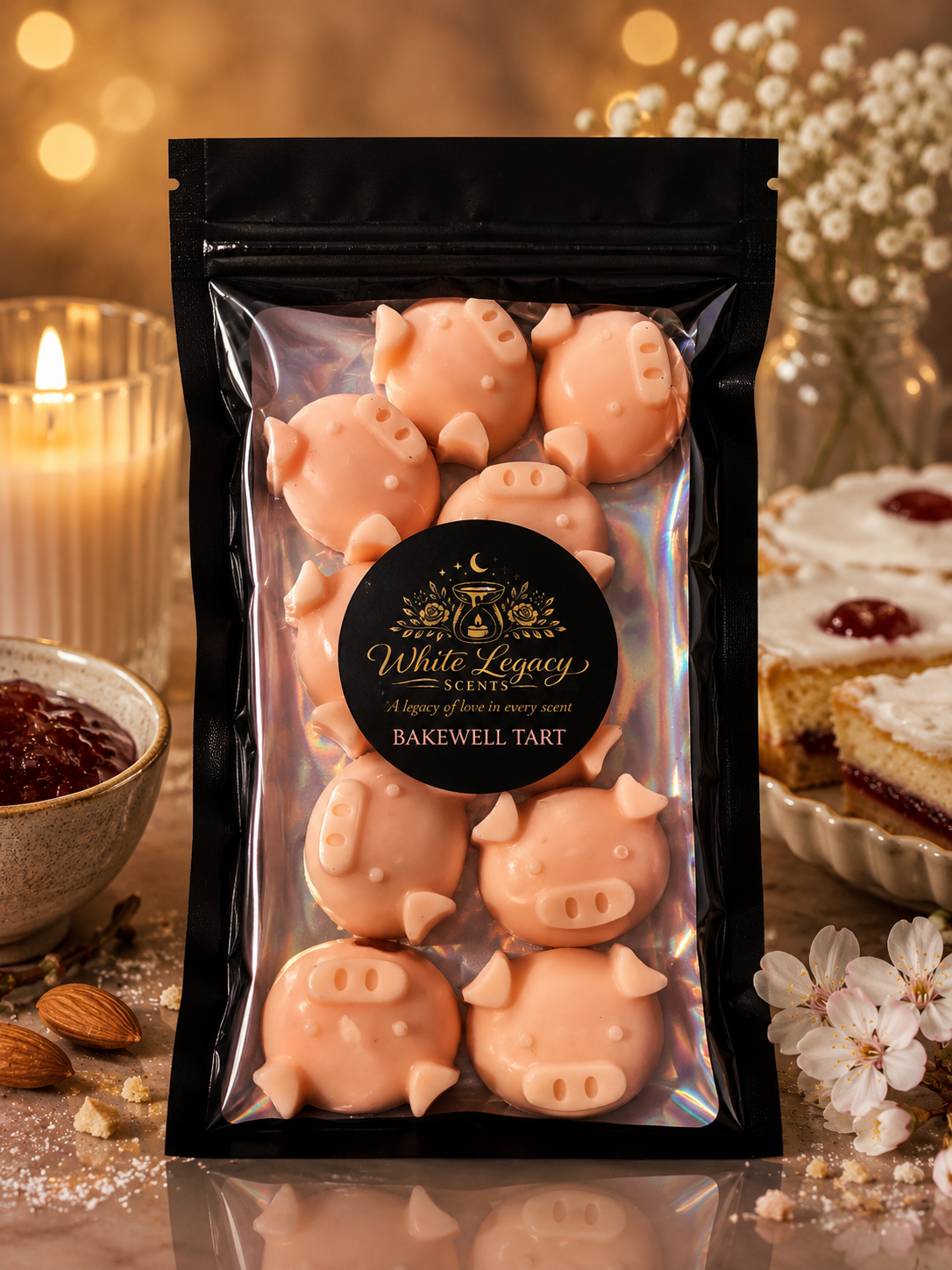 Bakewell Tart Small Mylar Bag (Pigs)