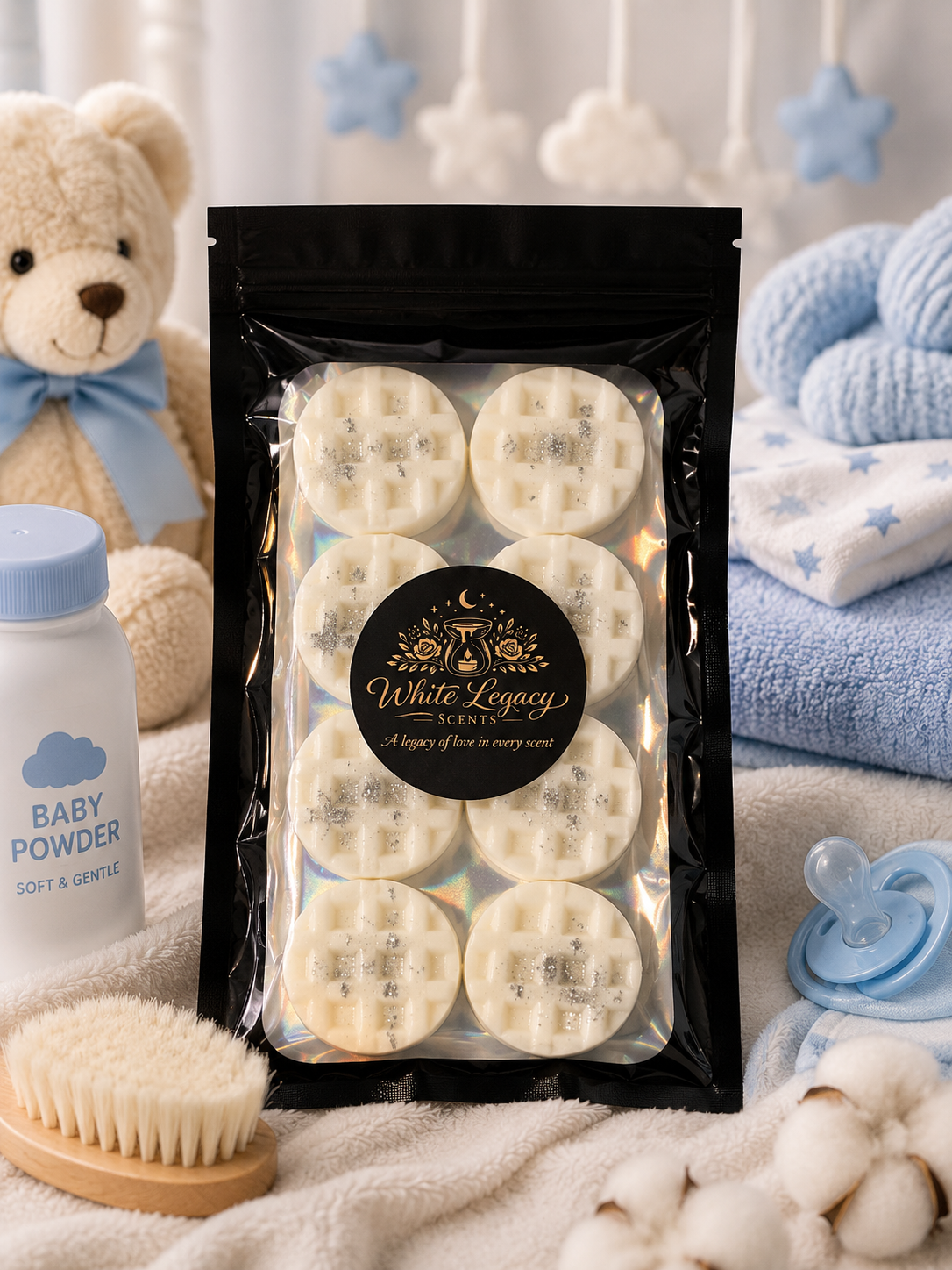 Baby Powder Small Mylar Bag (Waffles)