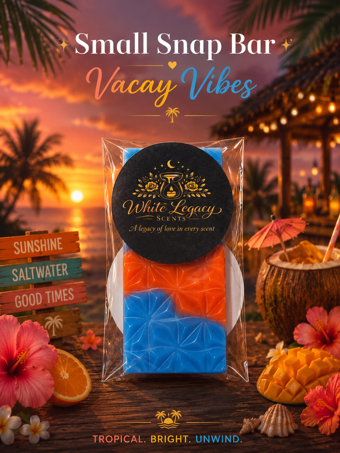 Vacay Vibes Small Snap Bar