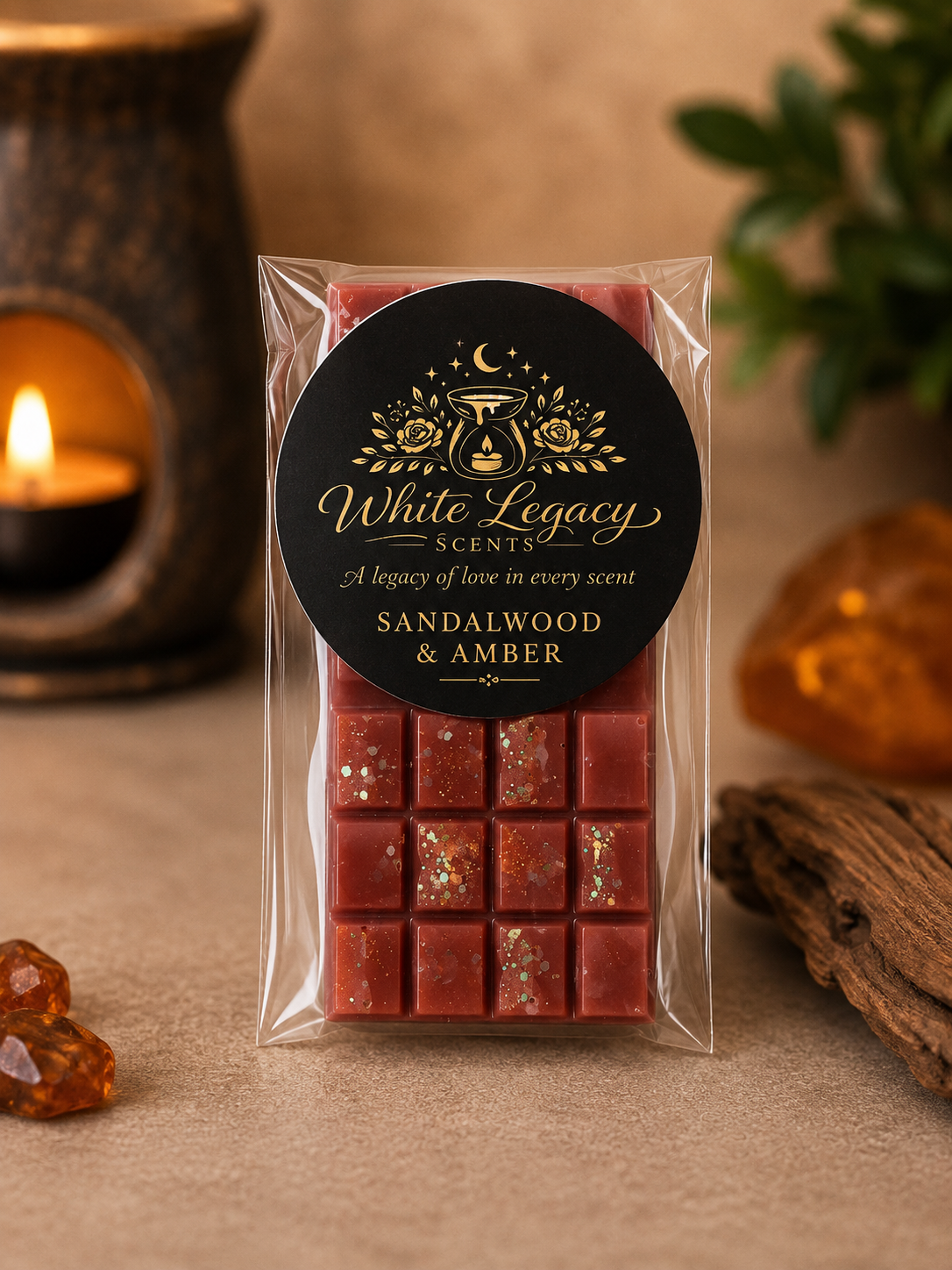 Sandalwood & Amber Small Snap Bar