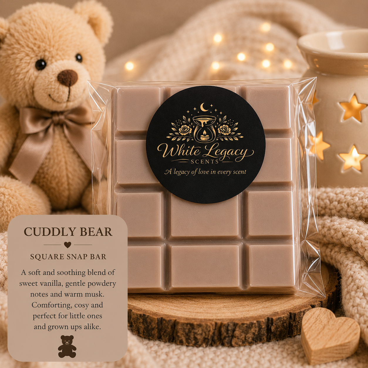 Cuddly Bear Square Snap Bar