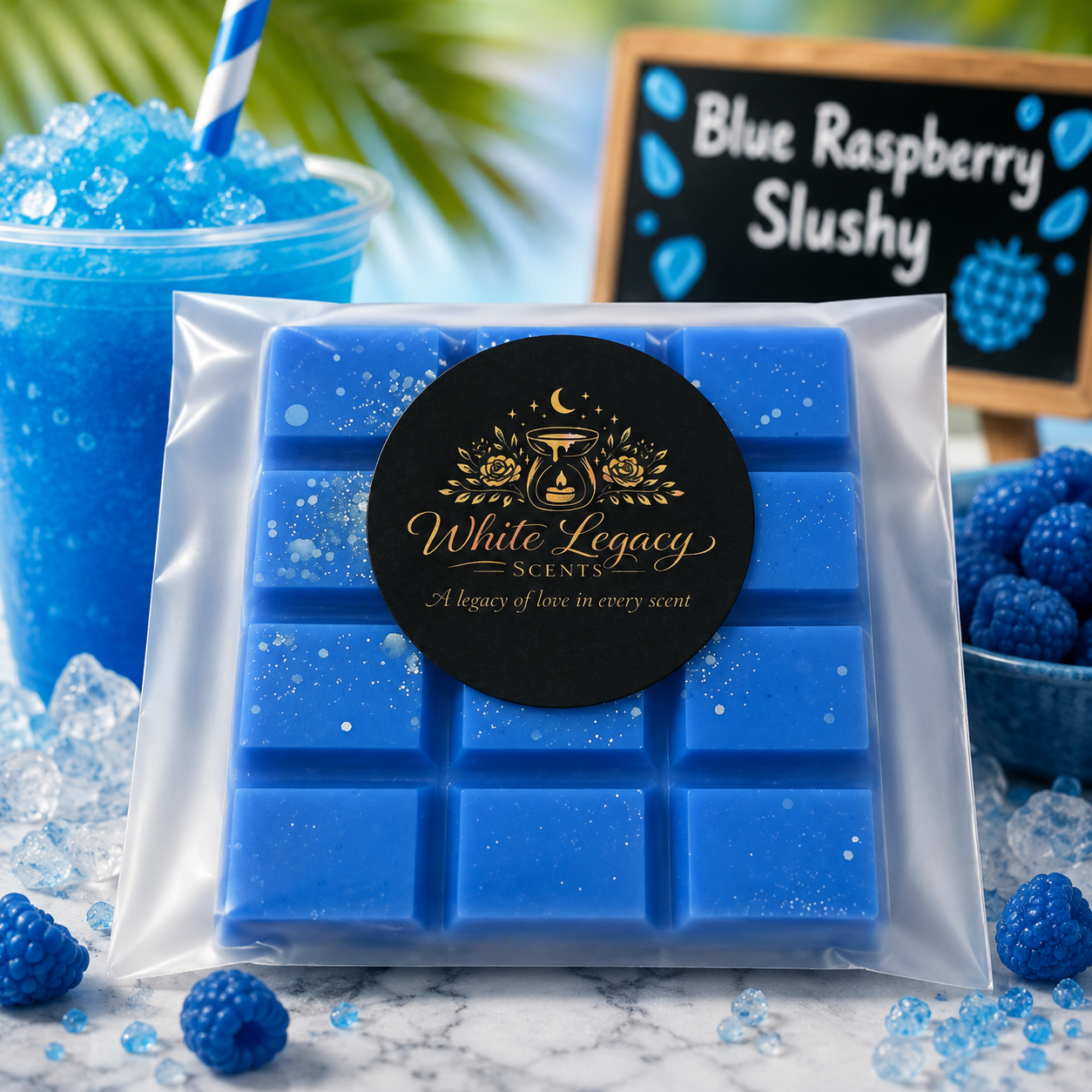 Blue Raspberry Slushy Square Snap Bar